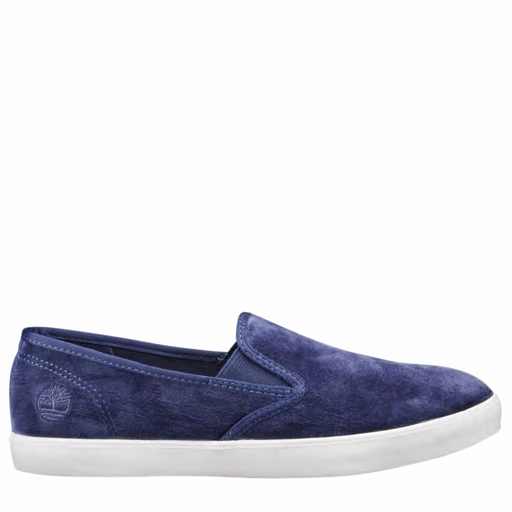 Timberland Dausette slip on velvet navy shoes